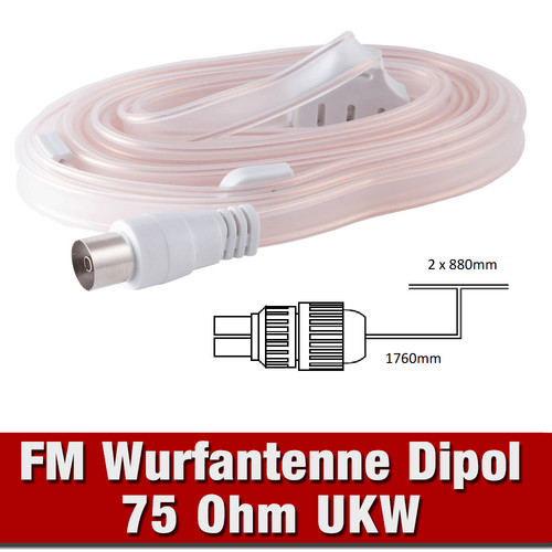 Wurfantenne dipol ukw radio - dipol, fm